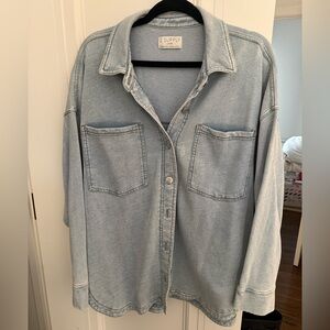 Z Supply Light Blue Knit Top